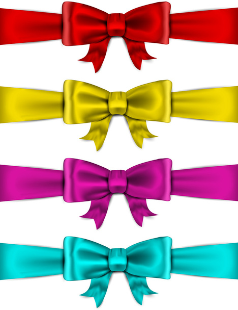 Set of colorful bows. - Vektori, kuva