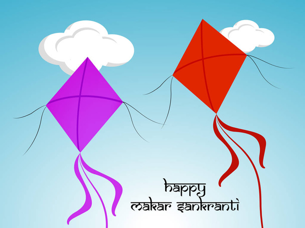 afbeelding van de achtergrond van de Indian Festival Makar Sankranti - Vector, afbeelding