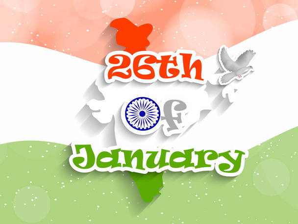 иллюстрация фона Дня Республики Индия
 - Вектор,изображение