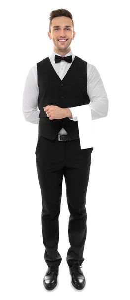 Handsome young waiter - Photo, image