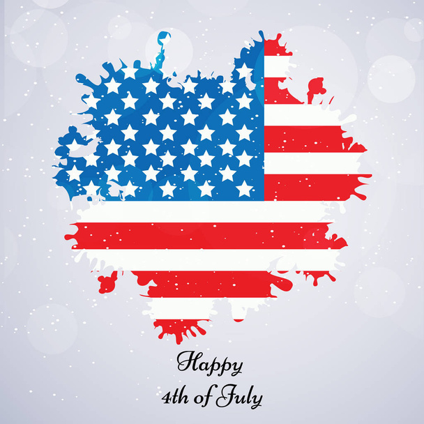 Illustration of U.S.A Independence Day background - Vector, Image