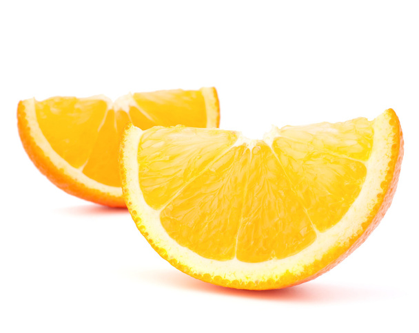 Two orange fruit segments or cantles - 写真・画像