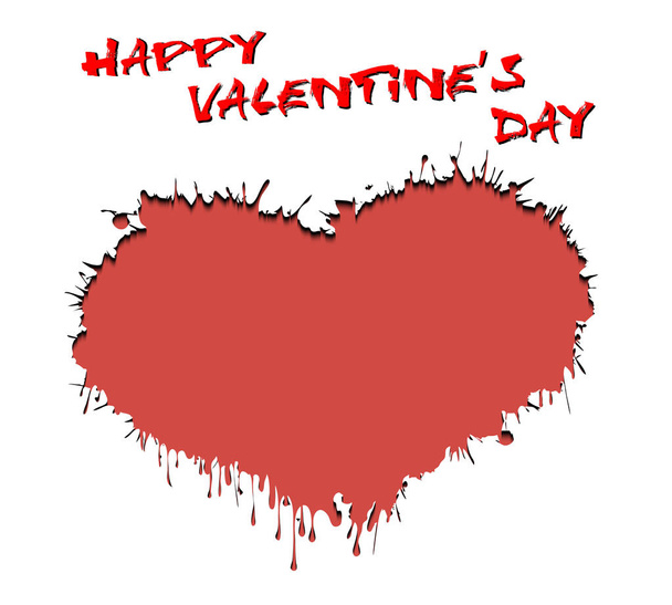 Valentines day and frame in the form of heart - Vetor, Imagem