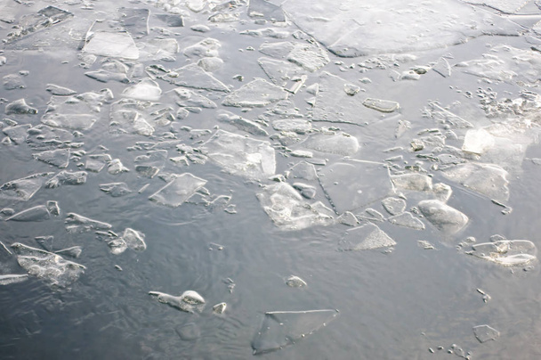 川の流氷 - 写真・画像