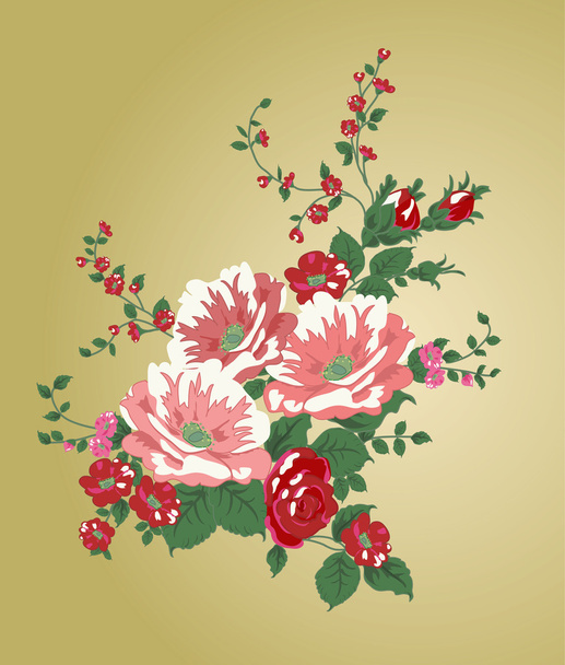 Винтажные цветы - Вектор,изображение