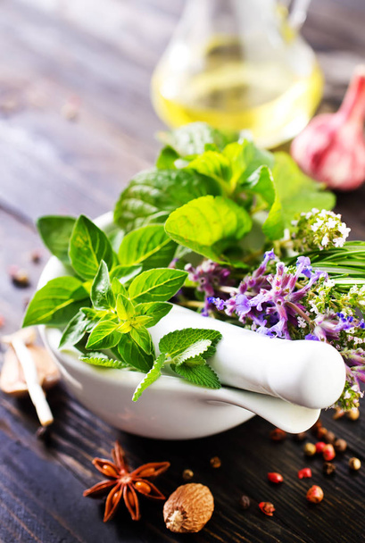 Fresh herbs and aroma spice  - Fotografie, Obrázek