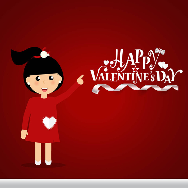 Valentines day background design. Vector illustration - Vector, imagen