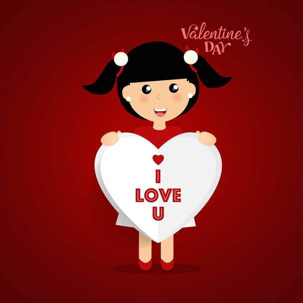 Valentines day background design. Vector illustration - Vektor, Bild