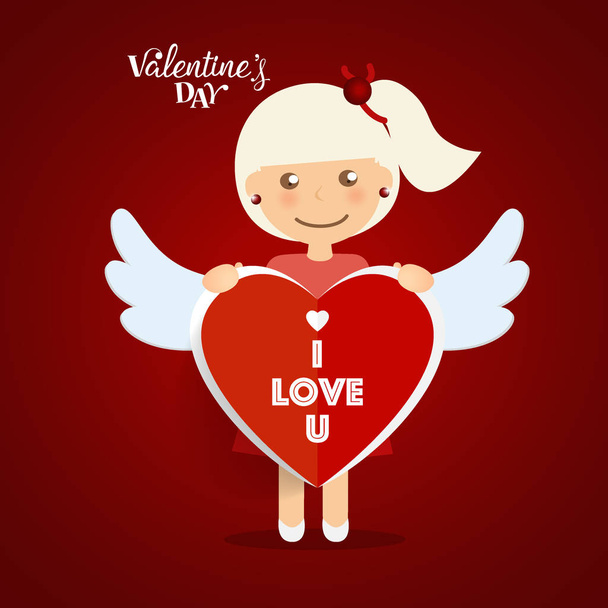 Valentines day background design. Vector illustration - Vector, afbeelding