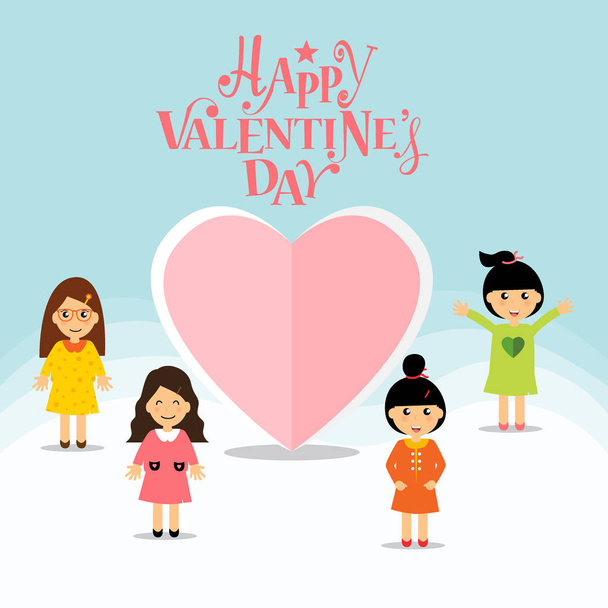 Valentines day background design. Vector illustration - Vector, afbeelding