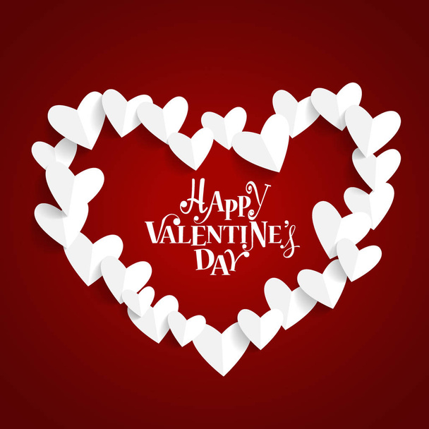 Valentines day background design. Vector illustration - Vector, Imagen