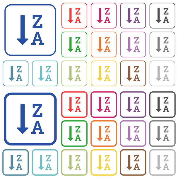 В алфавітному порядку впорядкований список викладений плоский колір i
 - Вектор, зображення