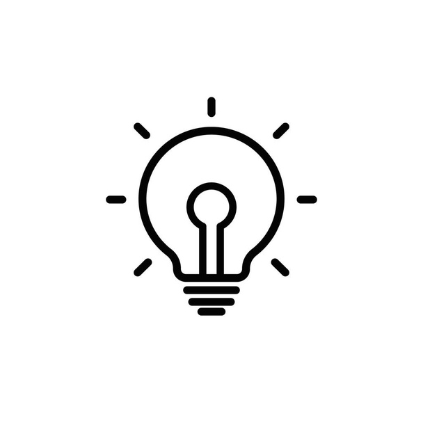 LIght bulb icon isolated on white background. Vector Illustration. - Vektor, obrázek