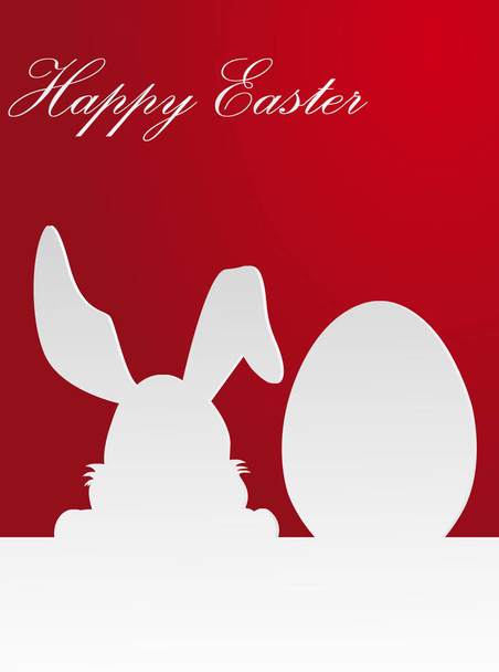 Easter bunny card - Vector, Imagen