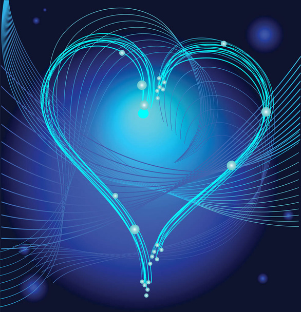  Abstract Valentines heart - Vetor, Imagem