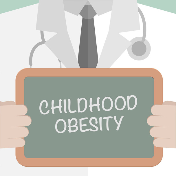 Board Childhood Obesity - Διάνυσμα, εικόνα