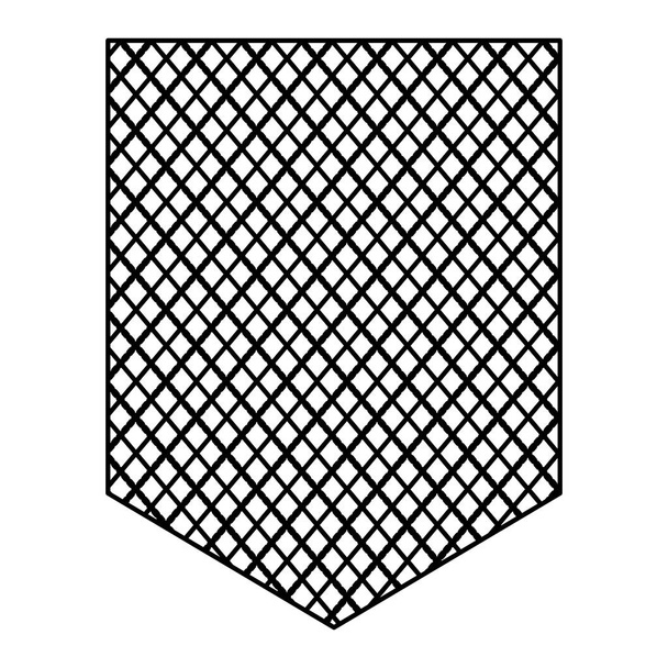 геометрическая фигура силуэта с текстурой решетки
 - Вектор,изображение