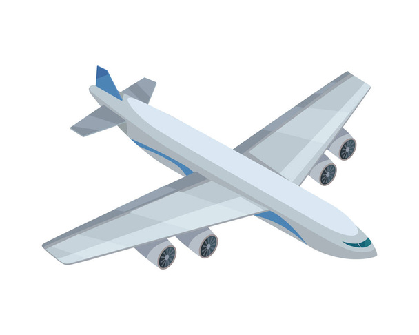 Ícone de vetor de avião em projeção isométrica
 - Vetor, Imagem