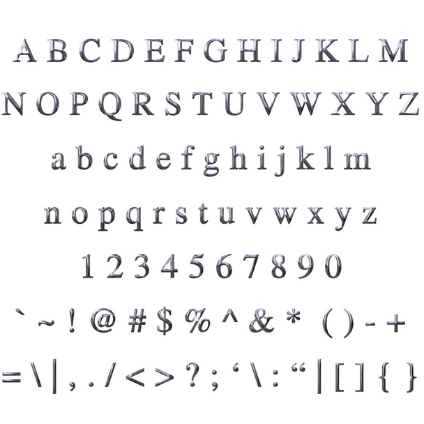 Zilveren lettertypeGümüş yazı tipi - Fotoğraf, Görsel