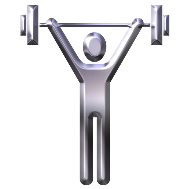 Silver weight Lifter - Photo, Image