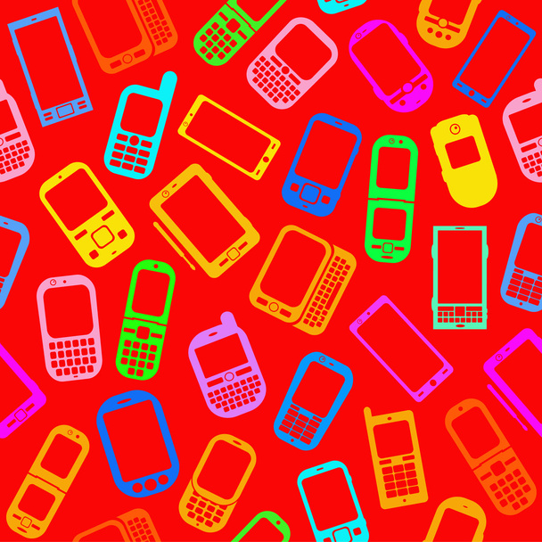 Cellphones and Smartphones Background - Vector, Image