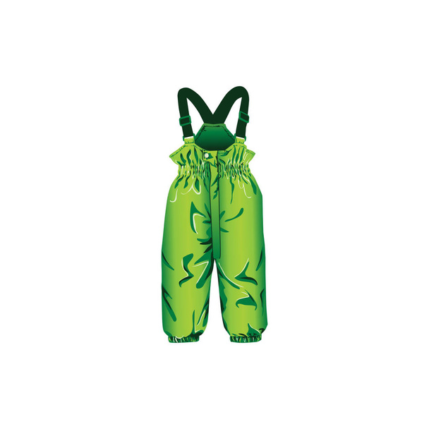 Ένα σύνολο των εικονογραφήσεων για την ιστοσελίδα - τα παιδιά φορούν εικόνα ράστερ. Στοιχείο 8 πράσινο παντελόνι με τιράντες τιράντες παντελόνι unmentionables ζευγάρι τιράντες galluses ρούχα Webit.Top ρούχα - Φωτογραφία, εικόνα