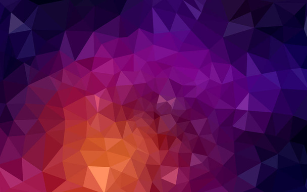Multicolor dark pink, yellow polygonal design pattern, which consist of triangles and gradient in origami style. - Vector, Image