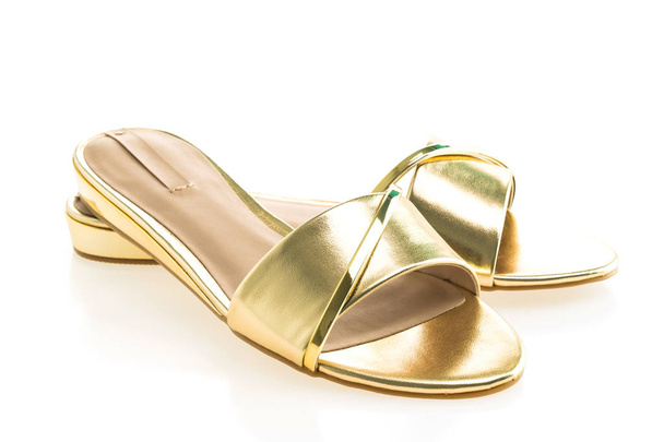 Güzel altın Sandalet Ayakkabı  - Fotoğraf, Görsel