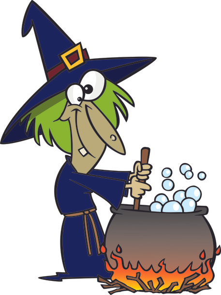 Cartoon Witch Cauldron - Vector, Image