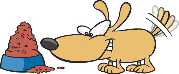 漫画犬のボウル ボナンザ - ベクター画像