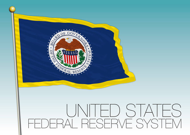 Federal Reserve System flag, Estados Unidos
 - Vetor, Imagem