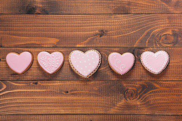 Valentine's Day pink biscuits - Photo, Image