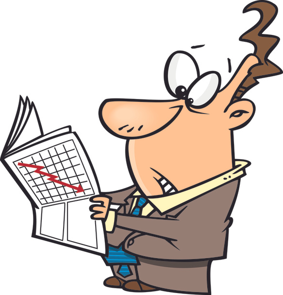 Bater mercado de ações dos desenhos animados
 - Vetor, Imagem