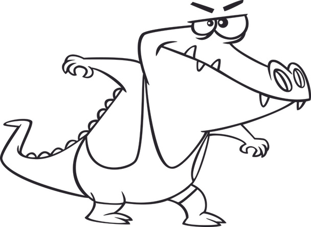 aligator wrestler Cartoon - Wektor, obraz