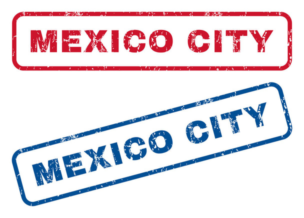 Mexico City Rubber Stamps - Vektör, Görsel