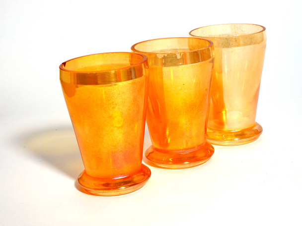 Három narancssárga shot szemüveg - Fotó, kép