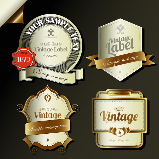 Retro vintage labels - Vektor, kép