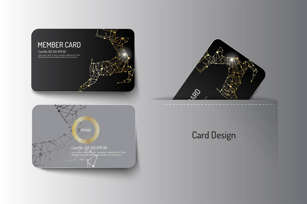 Μέλος Vip και επαγγελματική κάρτα πρότυπο σχεδιασμού - Διάνυσμα, εικόνα