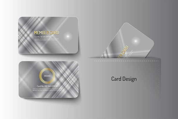 Member VIP and business card template design - Vector, Image