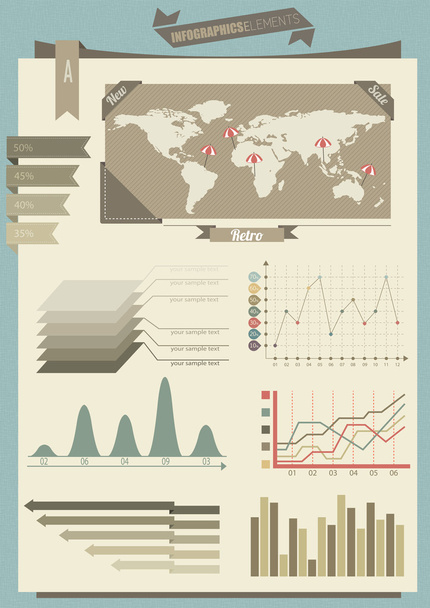 Vektorin infografiset elementit
 - Vektori, kuva