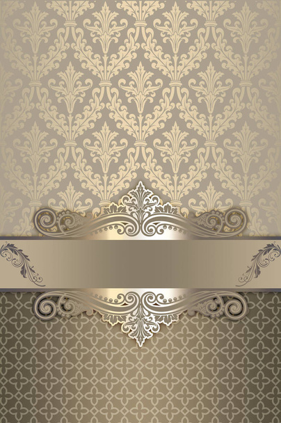 Luxury vintage background with decorative patterns. - Photo, image