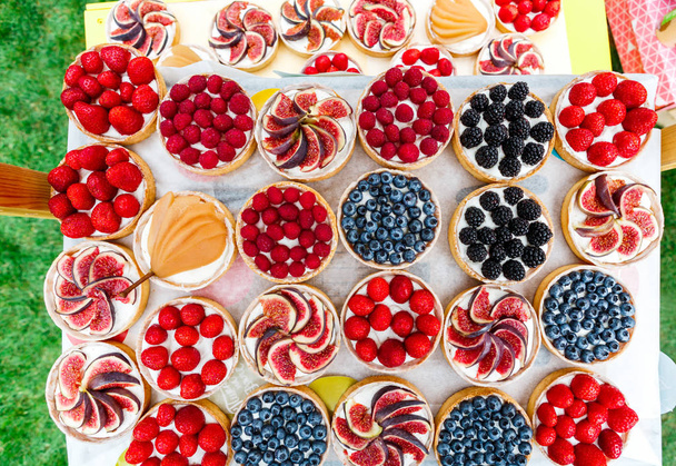 Фруктово-ягідні пироги десерт Асорті Топ переглянути фону - Фото, зображення