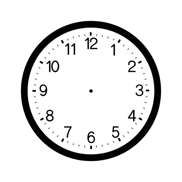 Часы лица пустые изолированы на белом фоне
 - Вектор,изображение