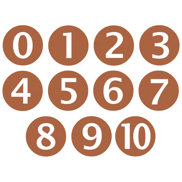 Números emoldurados de madeira
 - Fotografia, imagem