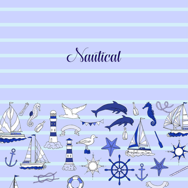 Морський фон з кораблями
 - Вектор, зображення