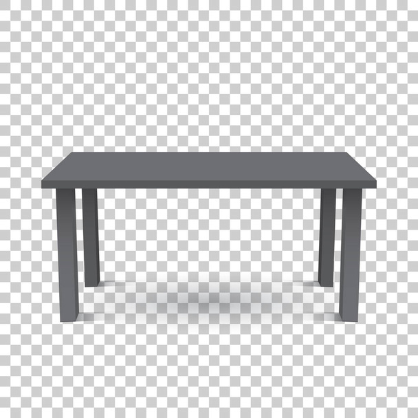Vector 3D-tabel voor de presentatie van het object. Lege zwarte top tabel op geïsoleerde achtergrond. - Vector, afbeelding