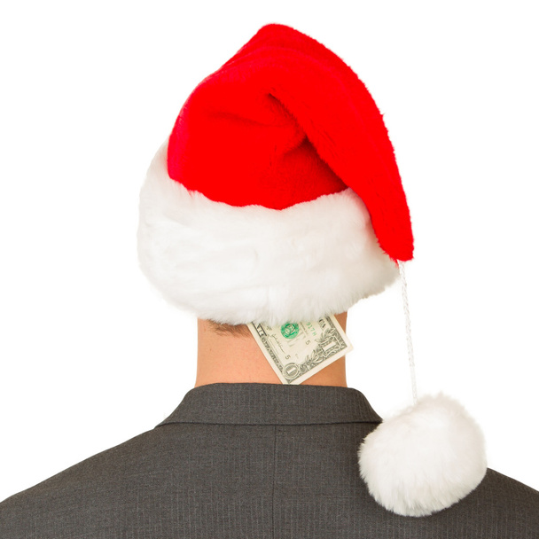 Homme d'affaires avec un chapeau de Père Noël, Père Noël
 - Photo, image