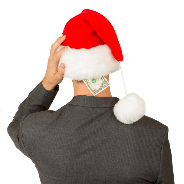 Homme d'affaires avec un chapeau de Père Noël, Père Noël
 - Photo, image