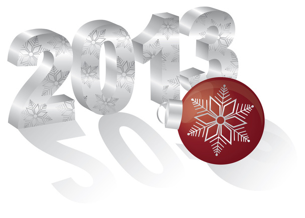 2013 Uusi vuosi 3 ulotteinen numero koriste
 - Vektori, kuva