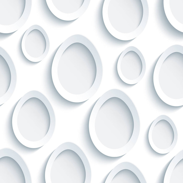 Stylish seamless pattern with grey-white Easter egg - Vetor, Imagem